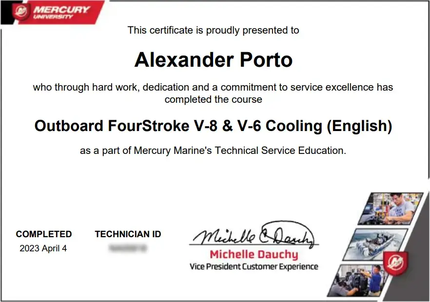 Professional certification supports boat repair Miami services by Marine Kings of Miami.