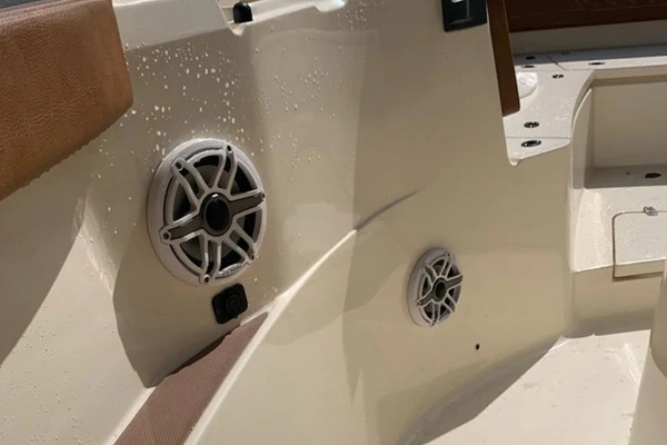 An outboard helm system is handled by Marine Kings of Miami with outboard engine service.