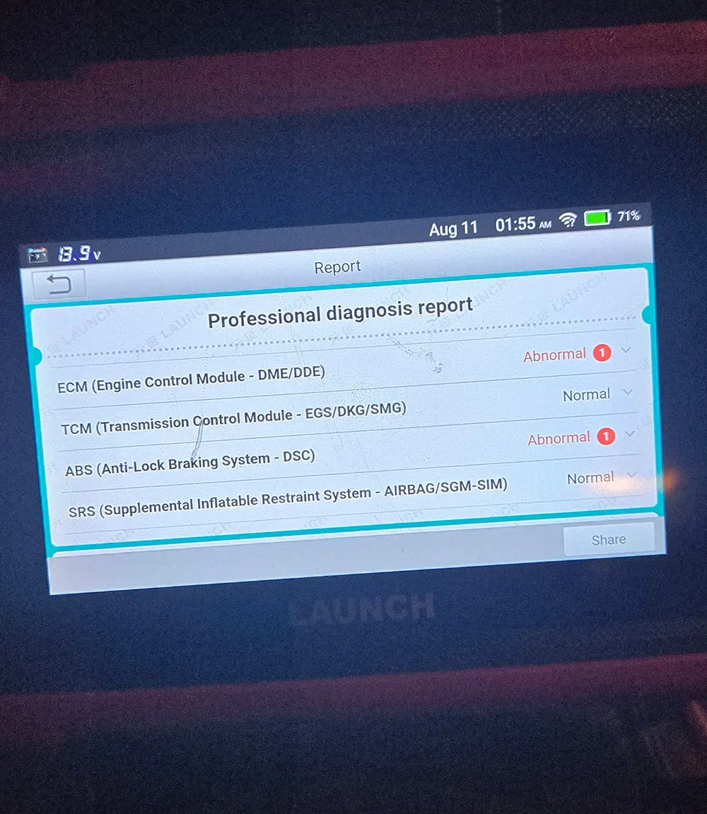 A phone showing an email is reviewed by Marine Kings of Miami during marine electrical troubleshooting in Miami, Florida.