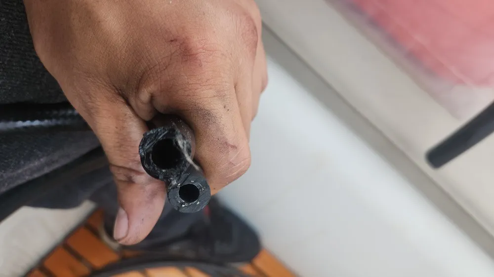 Applying paint reflects detailing work connected to boat maintenance services by Marine Kings of Miami.