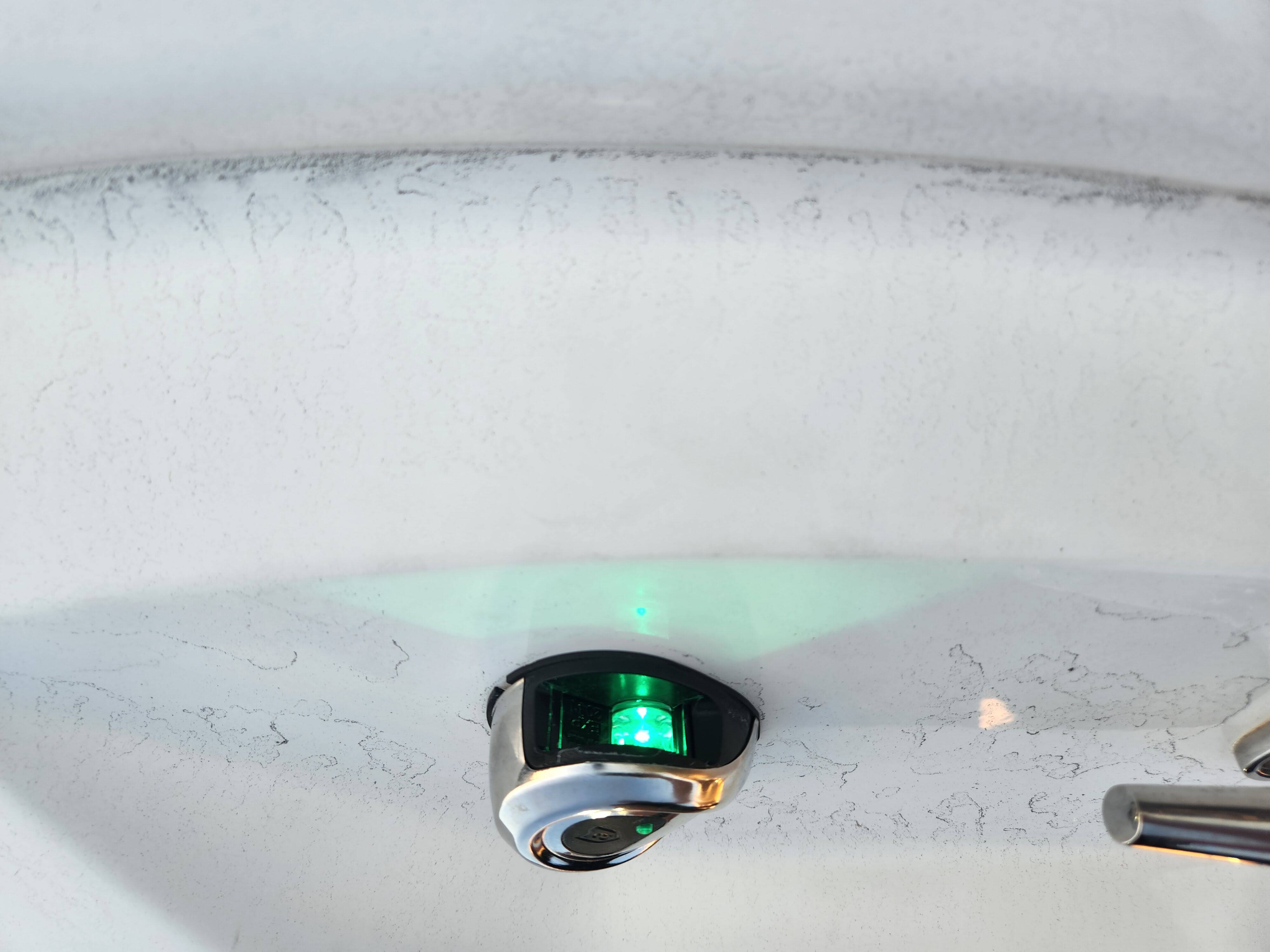  A sink with dual faucets is installed by Marine Kings of Miami with plumbing services.