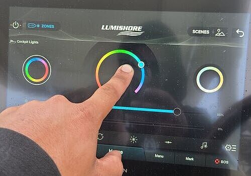  Tablet controls are used by Marine Kings of Miami for marine electrical troubleshooting in Miami, Florida.