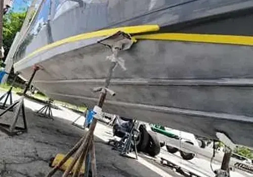  Crew activity on a vessel reflects boat repair Miami performed by Marine Kings of Miami in Miami, Florida.