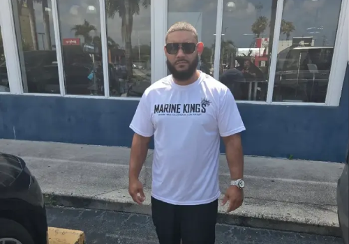 Alexander appears on camera promoting boat maintenance services from Marine Kings of Miami.