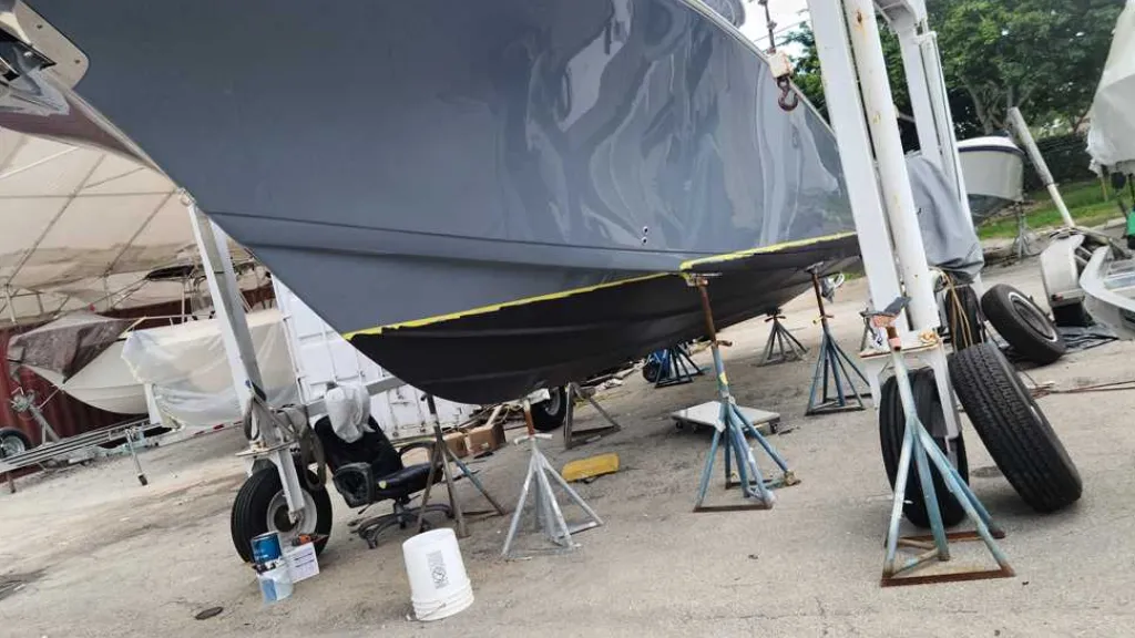 Ground repairs are completed by Marine Kings of Miami using boat repair Miami in Miami, Florida.