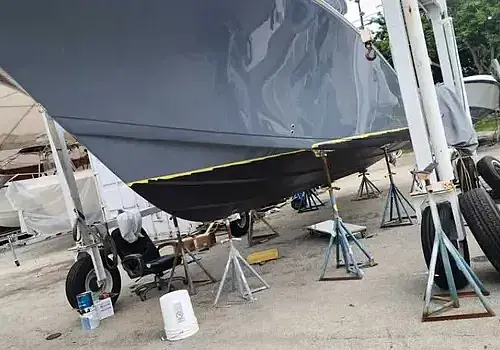 Ground repairs are completed by Marine Kings of Miami using boat repair Miami in Miami, Florida.