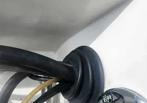 An electrical outlet is installed by Marine Kings of Miami with marine electrical troubleshooting.