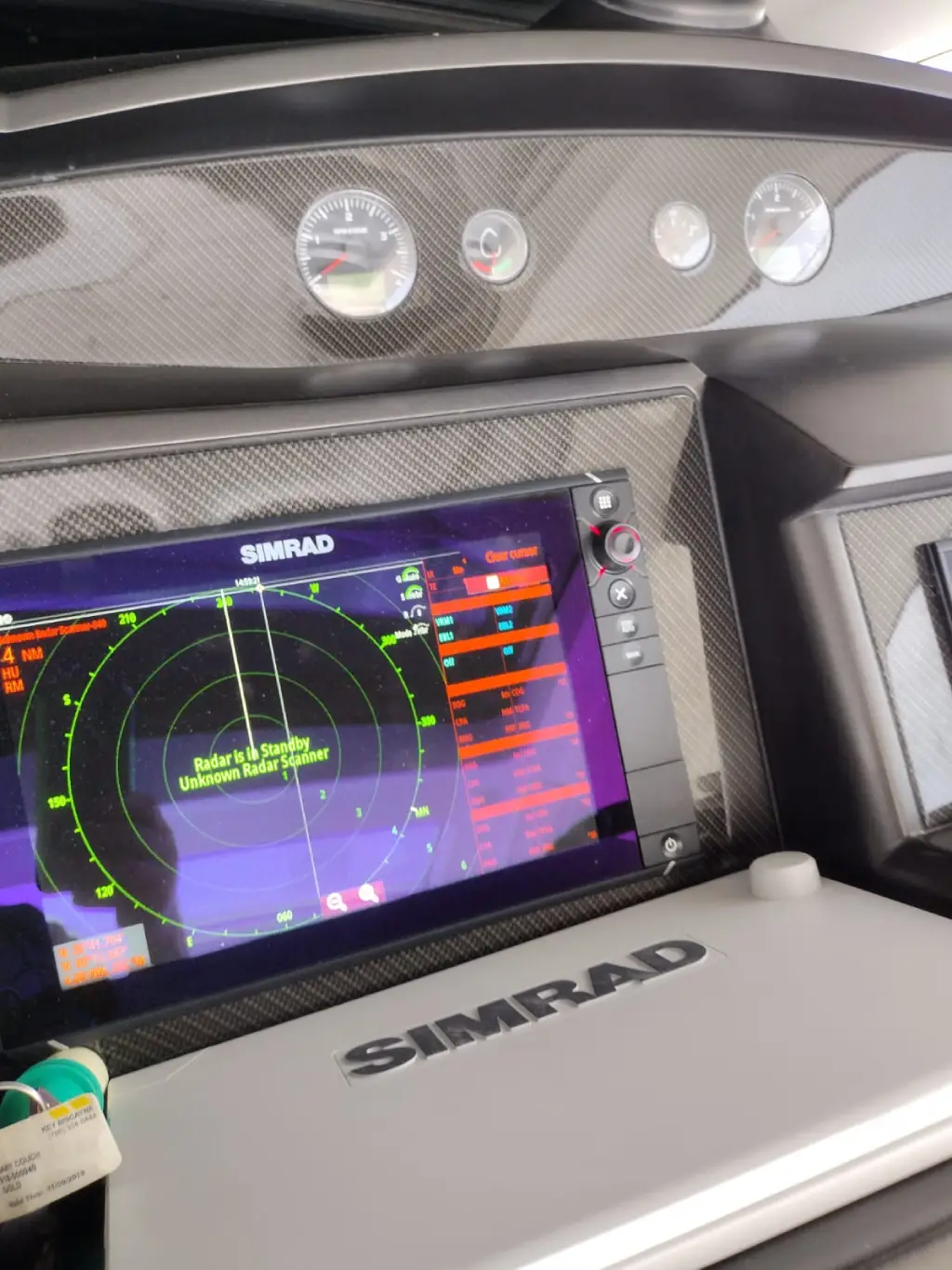  Cockpit screen details reflect precision in marine electrical troubleshooting by Marine Kings of Miami.
