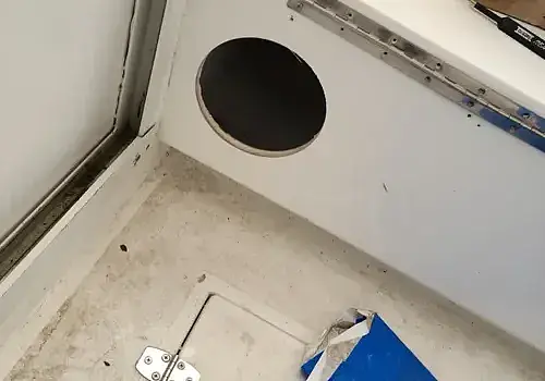  A bathroom setup is maintained by Marine Kings of Miami with plumbing services.