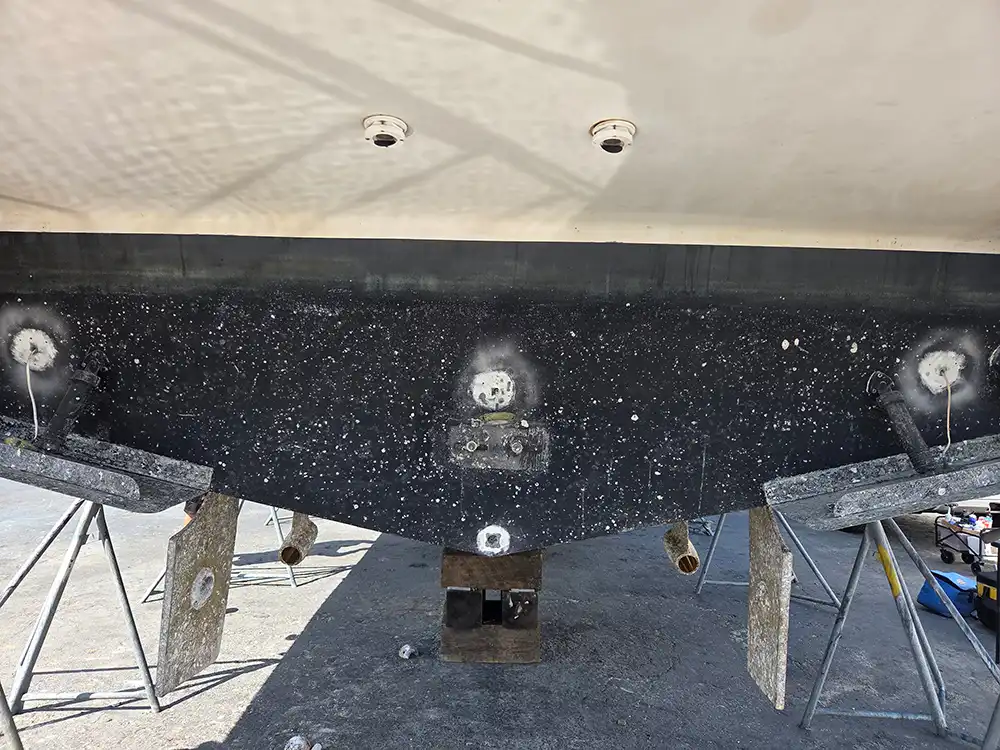 Side lighting on a boat is installed by Marine Kings of Miami with marine electrical troubleshooting.