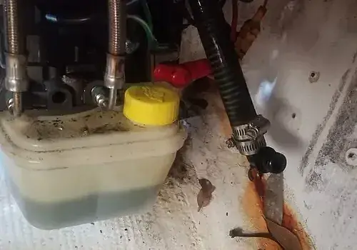  A floor machine is used by Marine Kings of Miami for boat maintenance services in Miami, Florida.